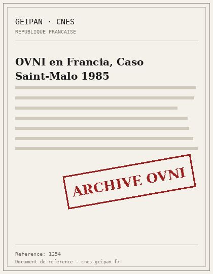 OVNI en Francia, Caso Saint-Malo 1985