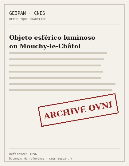 Objeto esférico luminoso en Mouchy-le-Châtel