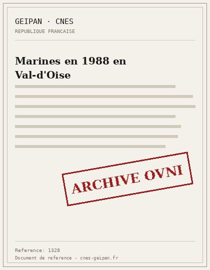 Marines en 1988 en Val-d'Oise