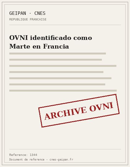 OVNI identificado como Marte en Francia
