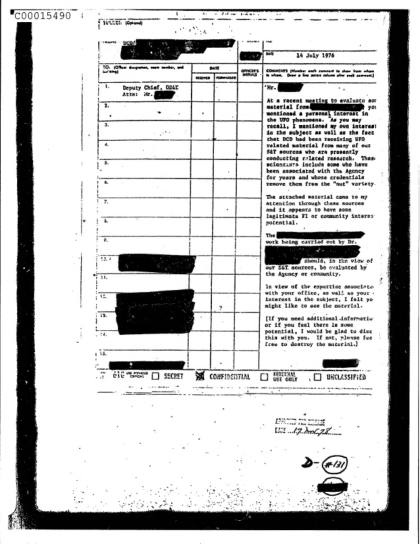 CIA y fenómenos OVNI