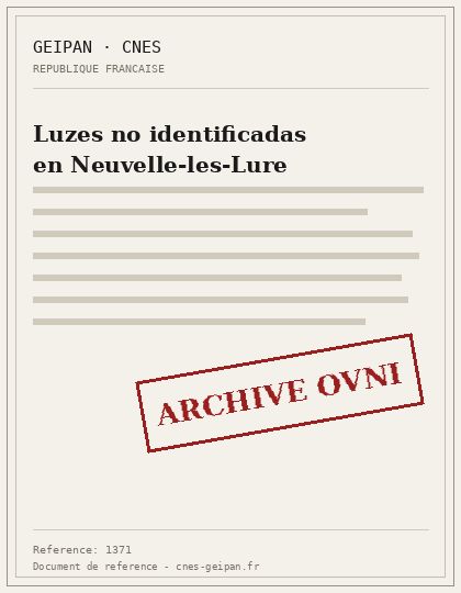 Luzes no identificadas en Neuvelle-les-Lure