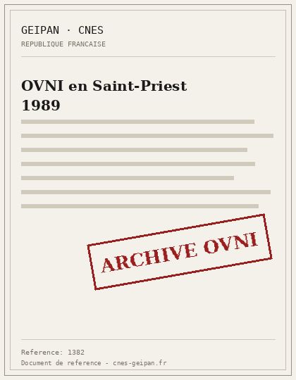 OVNI en Saint-Priest 1989