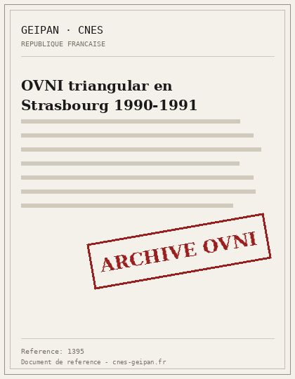 OVNI triangular en Strasbourg 1990-1991