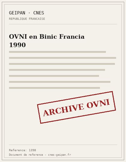 OVNI en Binic Francia 1990