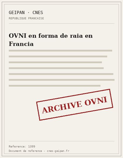 OVNI en forma de raia en Francia