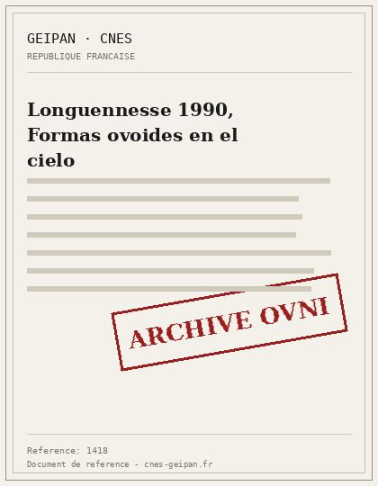 Longuennesse 1990, Formas ovoides en el cielo