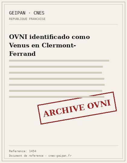 OVNI identificado como Venus en Clermont-Ferrand