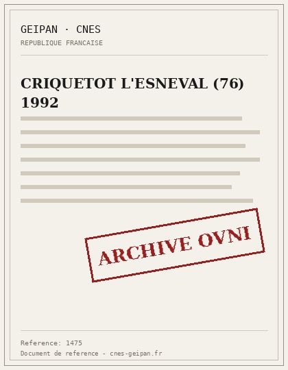 CRIQUETOT L'ESNEVAL (76) 1992