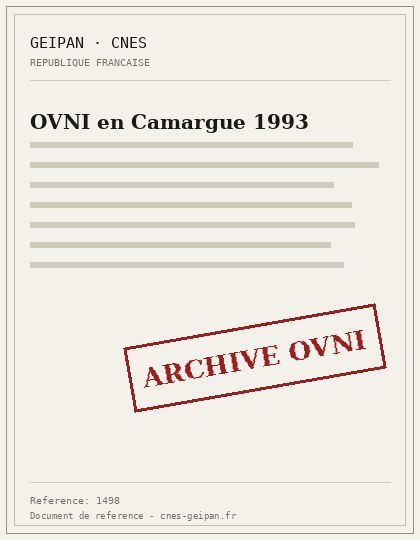 OVNI en Camargue 1993