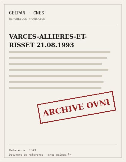 VARCES-ALLIERES-ET-RISSET 21.08.1993