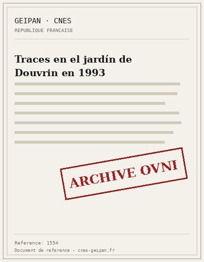 Traces en el jardín de Douvrin en 1993