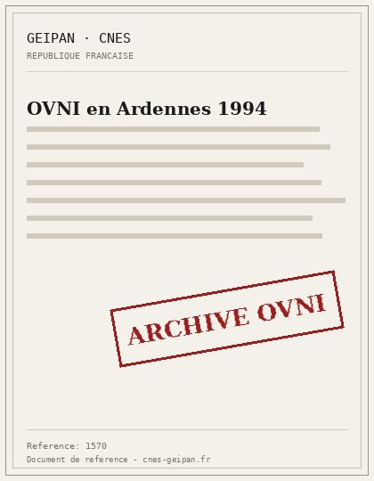 OVNI en Ardennes 1994