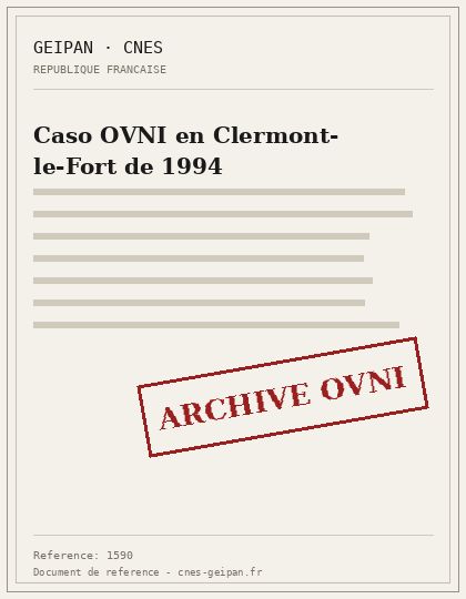 Caso OVNI en Clermont-le-Fort de 1994