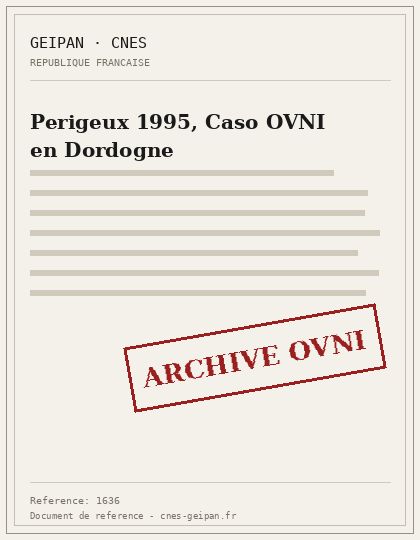 Perigeux 1995, Caso OVNI en Dordogne