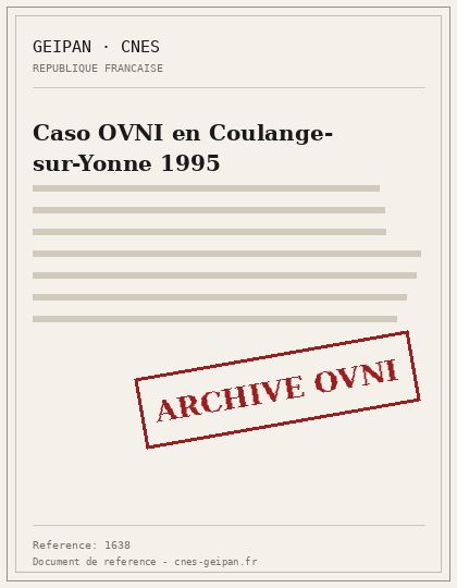 Caso OVNI en Coulange-sur-Yonne 1995