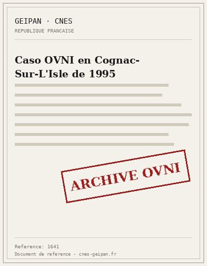 Caso OVNI en Cognac-Sur-L'Isle de 1995