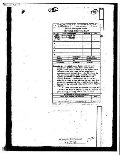 CIA y los OVNI en 1955