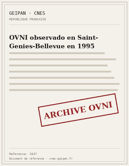 OVNI observado en Saint-Genies-Bellevue en 1995