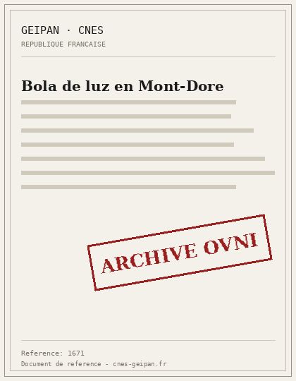 Bola de luz en Mont-Dore