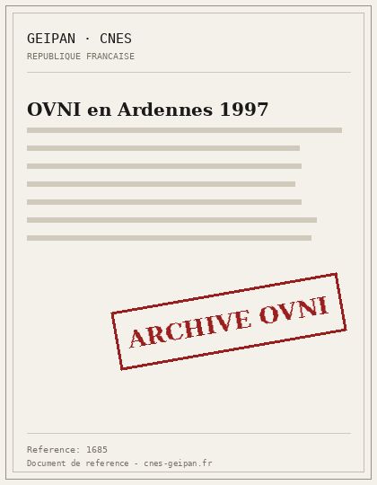 OVNI en Ardennes 1997