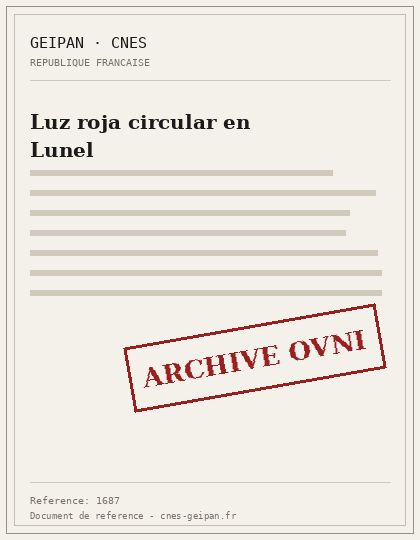 Luz roja circular en Lunel