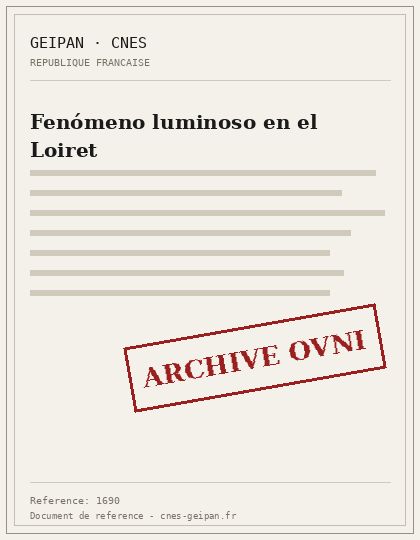 Fenómeno luminoso en el Loiret