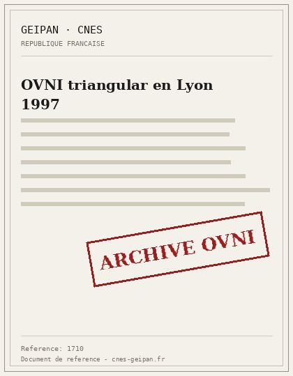 OVNI triangular en Lyon 1997