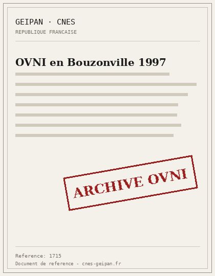 OVNI en Bouzonville 1997
