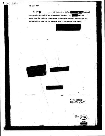 CIA y documentos OVNI