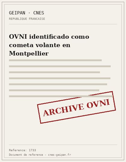 OVNI identificado como cometa volante en Montpellier