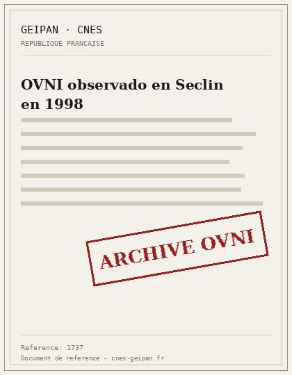 OVNI observado en Seclin en 1998