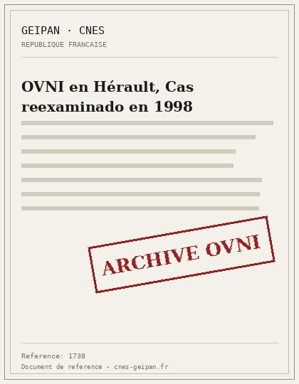 OVNI en Hérault, Cas reexaminado en 1998