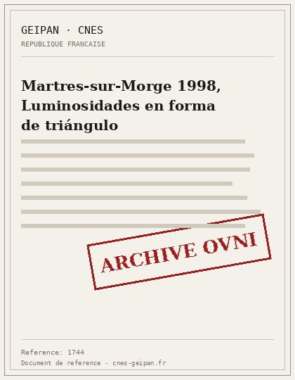 Martres-sur-Morge 1998, Luminosidades en forma de triángulo