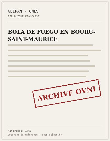 BOLA DE FUEGO EN BOURG-SAINT-MAURICE