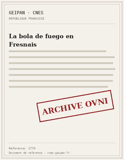 La bola de fuego en Fresnais