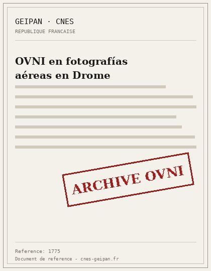 OVNI en fotografías aéreas en Drome