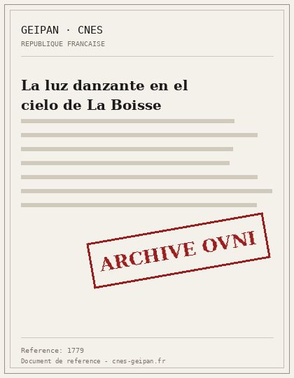 La luz danzante en el cielo de La Boisse