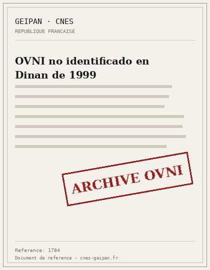 OVNI no identificado en Dinan de 1999