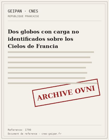 Dos globos con carga no identificados sobre los Cielos de Francia
