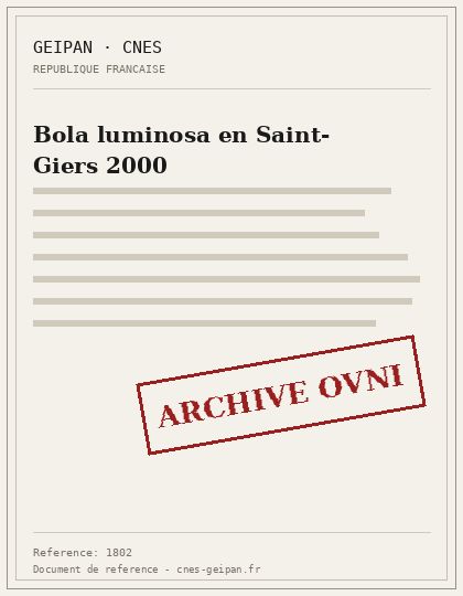 Bola luminosa en Saint-Giers 2000