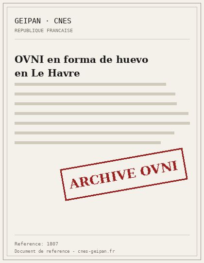 OVNI en forma de huevo en Le Havre