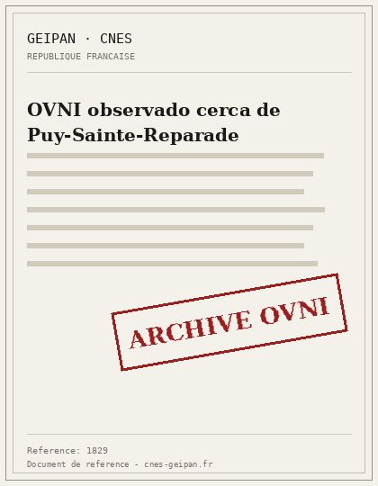 OVNI observado cerca de Puy-Sainte-Reparade