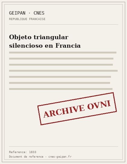 Objeto triangular silencioso en Francia