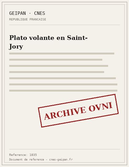 Plato volante en Saint-Jory