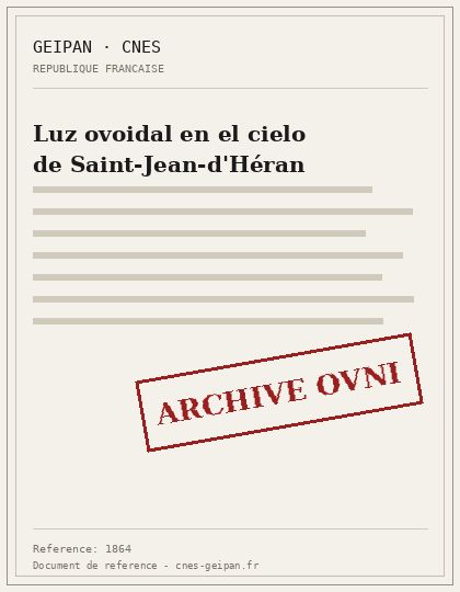 Luz ovoidal en el cielo de Saint-Jean-d'Héran
