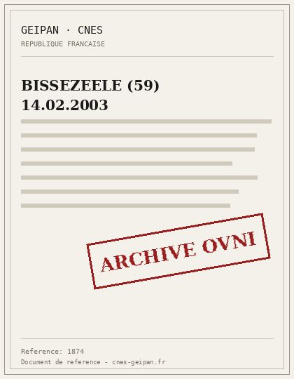 BISSEZEELE (59) 14.02.2003