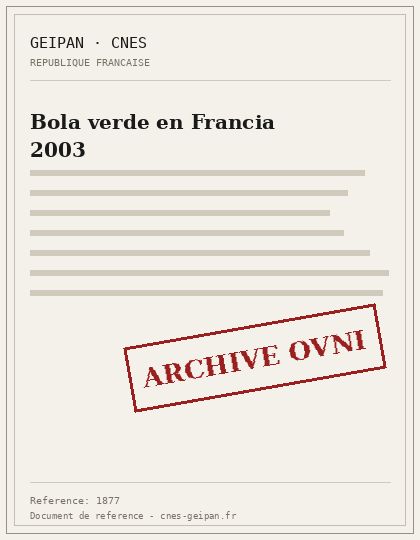 Bola verde en Francia 2003