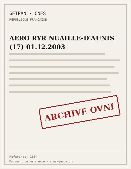 AERO RYR NUAILLE-D'AUNIS (17) 01.12.2003