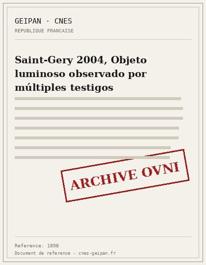 Saint-Gery 2004, Objeto luminoso observado por múltiples testigos